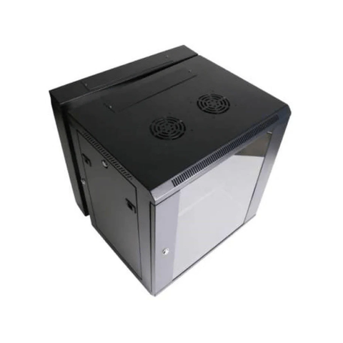 Zone Lite 12U 400+200mm Swing Frame Black Wall Mount Cabinet