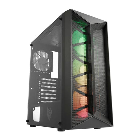 Fsp Cmt211 A Atx Gaming Chassis Tempered Glass Side Panel Black