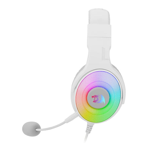 Redragon Over Ear Pandora Usb (Power Only)|Aux (Mic And Headset) Rgb Gaming Headset White