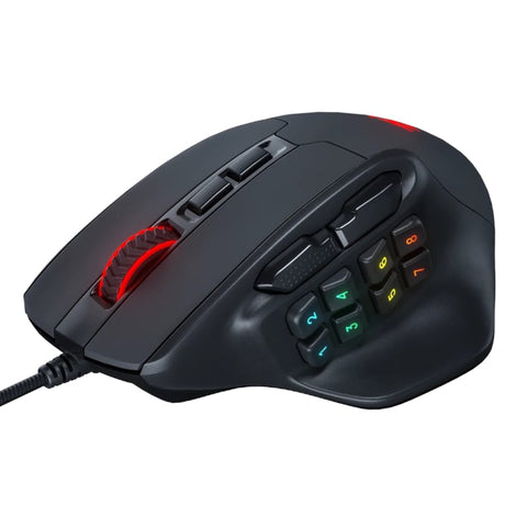 Redragon Aatrox 6200 Dp Rgb Mmo Gaming Mouse Black