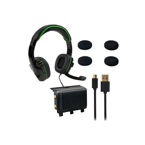 Sparkfox Xbox One Headset|High Capacity Battery|3m Braided Cable|Thumb Grip Core Gamer Combo